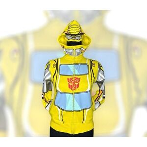 Universal Studios Transformers Bumblebee Youth Full-Zip‎ Hoodie - Yellow, Size S